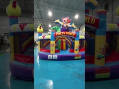EN14960 Aufblasbare Kombinationen mit Clown-Themen aus PVC 5.2x5m Kleinkind-Sprunghaus