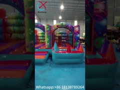 Indoor-Spielplatz aufblasbarer Türsteher mit Schiebeverstärkung aufblasbarer Vergnügungspark