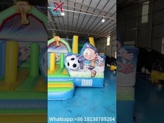 Kinder PVC aufblasbare Türsteher mit Fußball-Thema Schloss Spielplatz