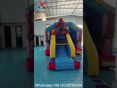 Feuerdichte 0,55mm aufblasbare Sprungburgtür mit Slide Spiderman