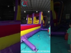 Pvc-Platten aufblasbare Hindernisbahnen im Freien Hinterhof Spaß Laufen Sport für Kleinkinder