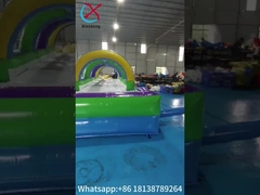 Aufblasbare Wasserrutschen Einbahnstraße Kinder Erwachsene Party Vermietung Custom Aufblasbare Wasserrutsche Mit Pool