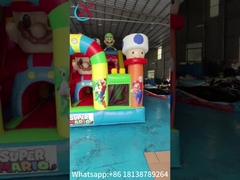 Aufblasbare Sprungrutsche Spielplatz mit Blaser Super Mario Themenpark Aufblasbare Trockenrutsche
