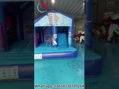 Hot Sale kommerzielles aufblasbares Sprunghaus mit Rutschen Die gefrorene Prinzessin Cartoon aufblasbare Combo
