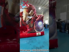 Neues Design Digitaldruck aufblasbares Sprunghaus mit Dias Marvel Iron Man