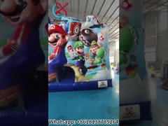 Kommerzielle feuerfeste aufblasbare Kombination SpongeBob SquarePants Sprunghaus mit Rutschen aufblasbar