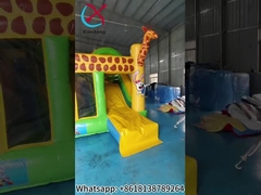Commercial Grade Outdoor Aufblasbarer Combo Zoo Giraffe Aufblasbares Sprunghaus mit Rutsche Komisch