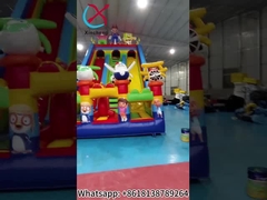 Commercial PVC Tarpaulin Aufblasbare Rutschen Zeichentrickfiguren Aufblasbare Wasserrutschen Schloss