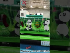 Aufblasbare Hindernisbahnen Panda Sprung Schloss Spielplatz