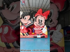 Aufblasbare Mickey Mouse und Minnie Sprunghaus mit Rutschkombination