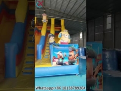 Aufblasbare Rutschen Gelbe Minions Aufblasbare Doppeltrockenrutschen
