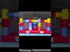 LEGO Block Splicing Aufblasbares Sprunghaus mit Schieberegler für Kinder