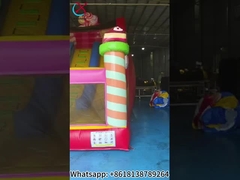 Aufblasbare Rutschen bunte Süßigkeiten aufblasbare Doppelslide Schloss