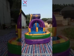 Riesige aufblasbare Rutsche aufblasbare Doppelwasserrutschen Long Lane Castle
