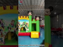 Custom Green Mickey Minnie Süßes Anime Thema Kinder Springendes Schloss