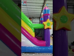 Hersteller aufblasbares Sprunghaus mit Schiebereglern Neues Design Einhorn aufblasbares Combo
