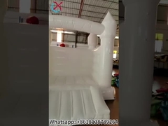 Aufblasbare weiße Hochzeit Hüpfhaus aufblasbare Springburg für Kinder