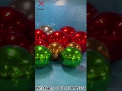 Goldene Spiegelkugel Aufblasbare Große Glänzende Kugeln Riesiger Disco Party Ballon Weihnachtsveranstaltung Dekoration