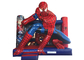 Kommerzielles Spiderman-Thema für Erwachsene und Kinder. Aufblasbare Hüpfburg mit Hindernissen und kleinem Tunnel