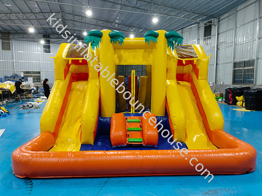 PVC 4x4x3m aufblasbare Kombinationen Kleines Sprunghaus Kinder Sprungburg mit Rutsche