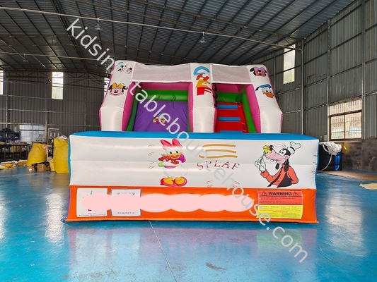 Tarpaulin 4x3m kommerzielle aufblasbare Wasserrutschen aufblasbare Sprungburg Seidendruck