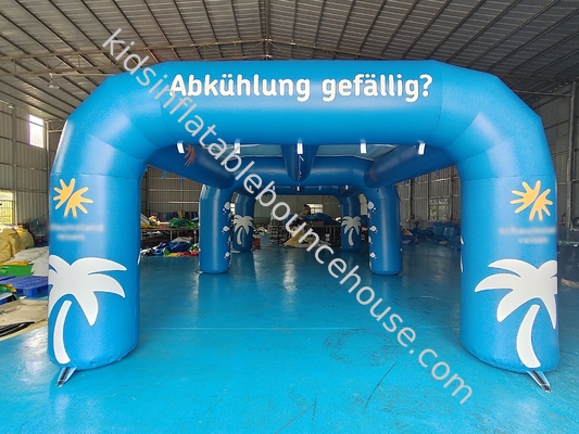 Windwiderstand Aufblasbare Nebelzelt Veranstaltungen im Freien Kühlung Nebelstationen Portable mit Wasserstrahldruckpumpe