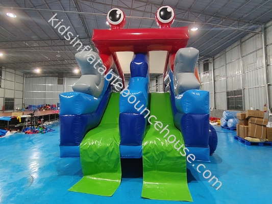 Commercial Grade Aufblasbare Trockenslide Krabben Cartoon Aufblasbare hohe Doppelslide für Kinder und Erwachsene