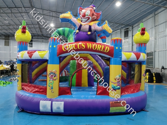 Neues Design aufblasbares Schloss aufblasbares Sprunghaus mit Rutschen Clown Zirkus aufblasbarer Combo für Party für Kinder