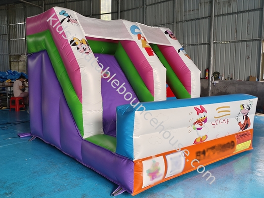 Commercial 0.55 Pvc Digitaldruck aufblasbar Trockenslide Mickey Mouse Zeichentrickfilm aufblasbare Burg für den Außenbereich für Kinder