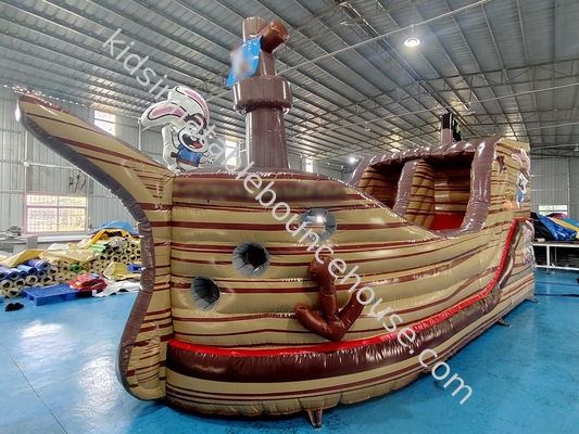 Kommerzielles aufblasbare Schloss Das Piratenschiff aufblasbare Sprunghaus mit Rutsche aufblasbare Spielplatz für Kinder