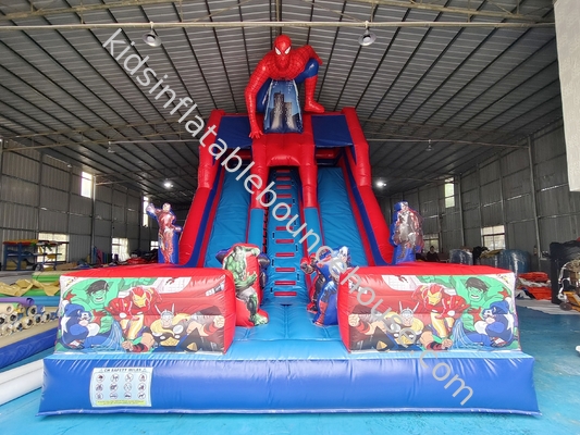 Commercial aufblasbare Doppelslide Spider-Man aufblasbare Trocken-Slide Schloss für Kinder und Erwachsene zum Verkauf