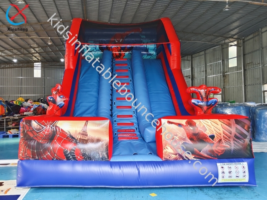 Hersteller PVC aufblasbare Rutsche Spiderman Held aufblasbare Doppel trockene Rutschen