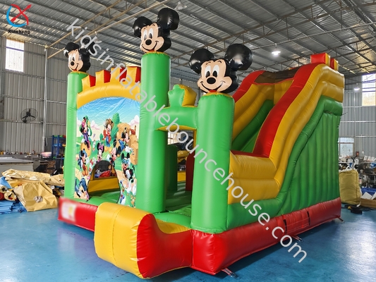 Custom Green Mickey Minnie Süßes Anime Thema Kinder Springendes Schloss