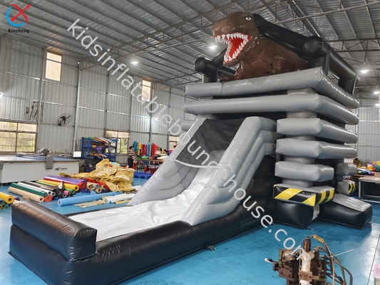 Neues Design aufblasbares Sprungschloss mit Dia kommerzielle Dinosaurier Thema