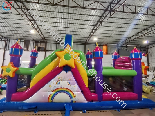 Hersteller aufblasbares Sprunghaus mit Schiebereglern Neues Design Einhorn aufblasbares Combo