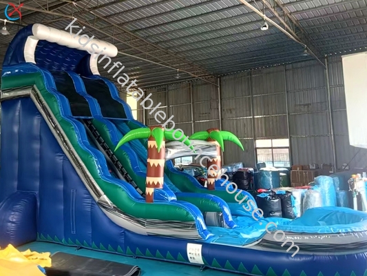 Fabrik gewerbliche aufblasbare Wasserrutsche aufblasbare Sommerslide für den Außenbereich