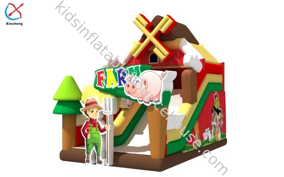 Fabrik Neues Design Aufblasbare Rutsche Schloss Farm Aufblasbare Trockene Rutschen Für Kinder