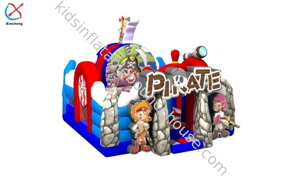 Gewerblich angefertigte aufblasbare Piraten-Spaßstadt Aufblasbares Schloss für Kinder