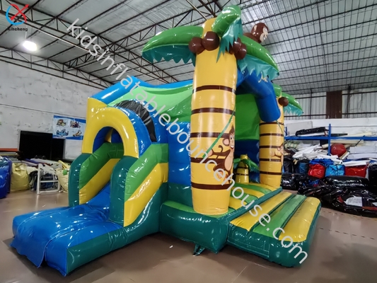 Individuell aufblasbarer Türsteher mit Schieberegler-Combo Jungle Monkey aufblasbare Burg