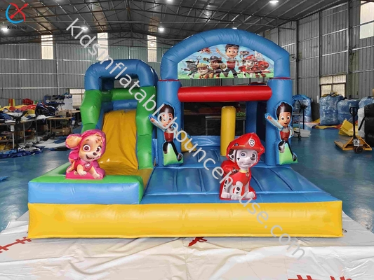Populärer Cartoon Aufblasbares Sprunghaus mit Rutschen PAW Patrouille Aufblasbare Combo für Kinder