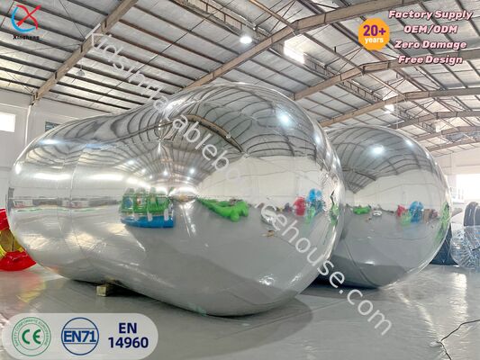 Hersteller Riesen Silber aufblasbare Spiegelkugel glänzender aufblasbarer Spiegelballon