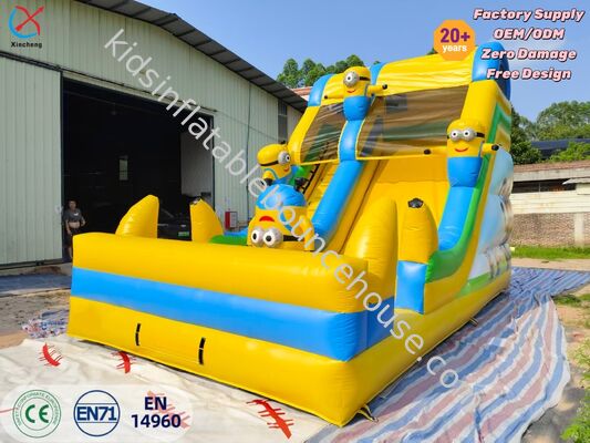 Hochwertige aufblasbare Trockenrutsche Zeichentrickfilmcharakter aufblasbare Rutsche für Kinder Party Vermietung im Freien