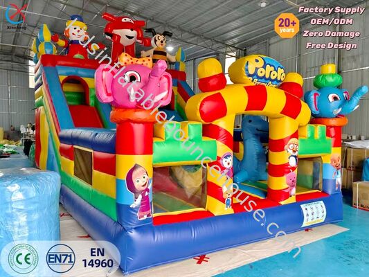 Persönliche Zeichentrickfilm-Themen aufblasbare Sprunghaus-Slide-Combo Sprungburg für Mietgeschäft