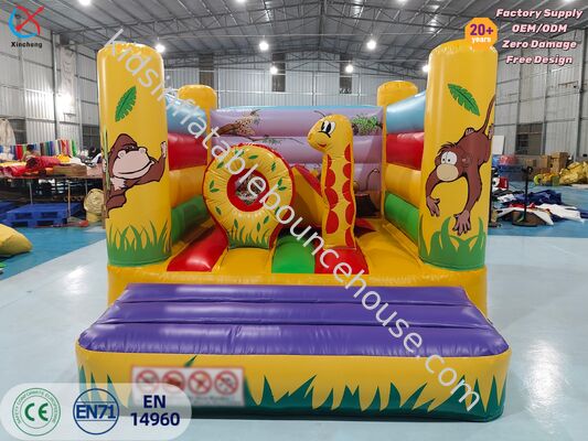Jungle Animal Aufblasbares Sprunghaus PVC Sprungburg für Kinder Party & Vermietung